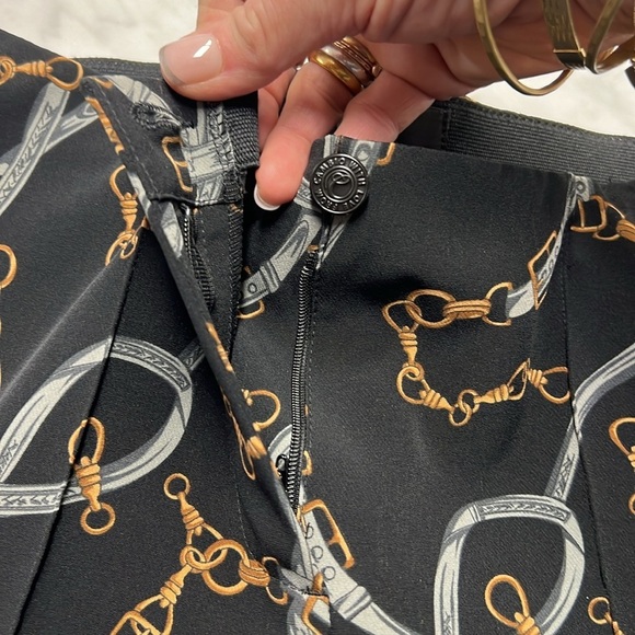 Cambio NWOT Chain Print Black Trouser Size US4 - Picture 6 of 11